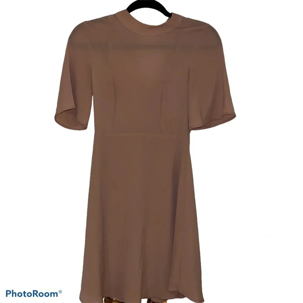 H&M Nude pink Elegant A Line Midi dress SZ 2